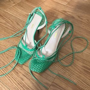 Lace up heels from fashion nova looks like a dupe version of bogetta